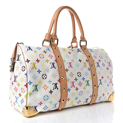 Louis Vuitton Monogram Multicolor Keepall 45 White 3 of 16