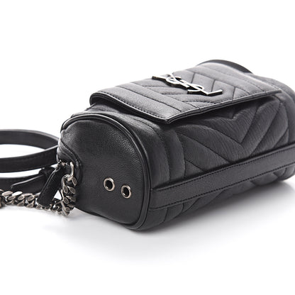 Saint Laurent Lambskin Matelasse Monogram East West Rider Bag Black 7 of 8