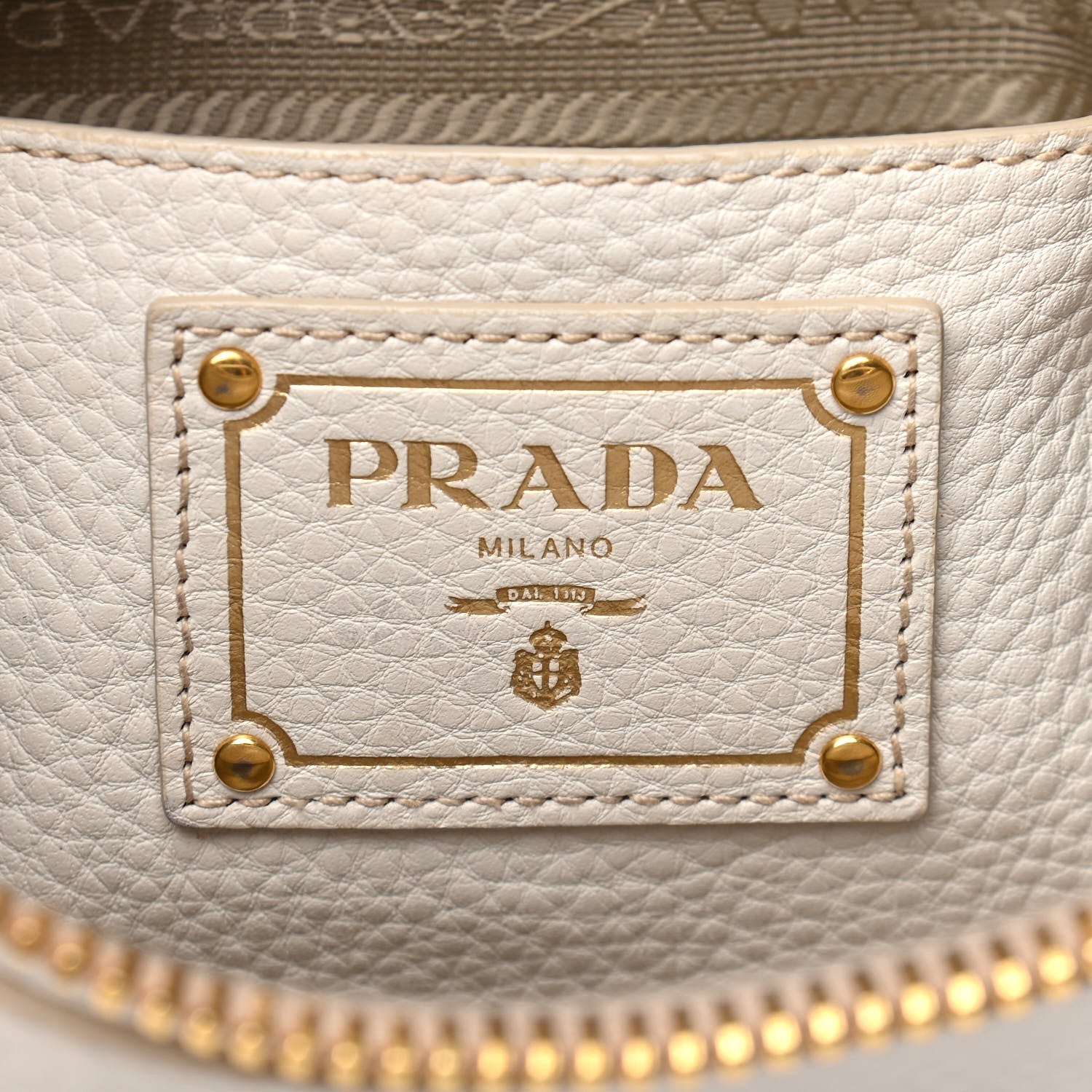 Prada Vitello Daino Shoulder Bag White 5 of 14
