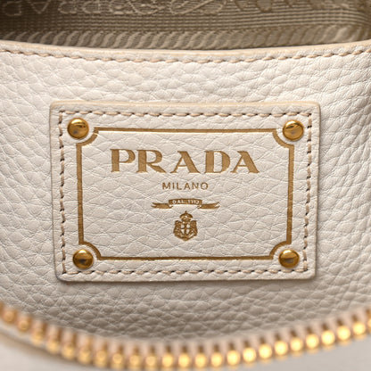 Prada Vitello Daino Shoulder Bag White 5 of 14