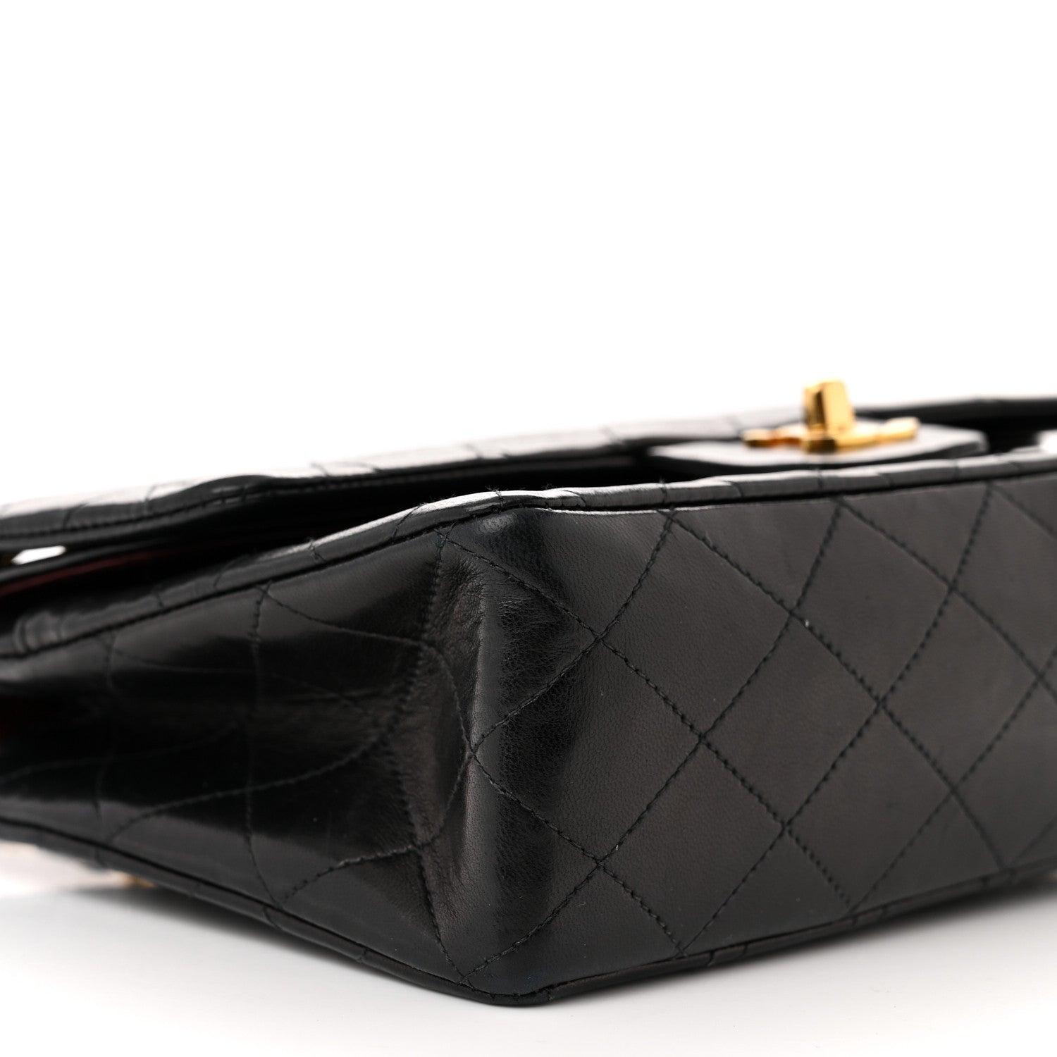 Chanel Lambskin Quilted Medium Double Flap Black 8 of 13