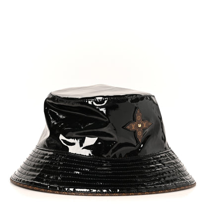 Louis Vuitton Patent Monogram Bob Bucket Hat S Black 2 of 7