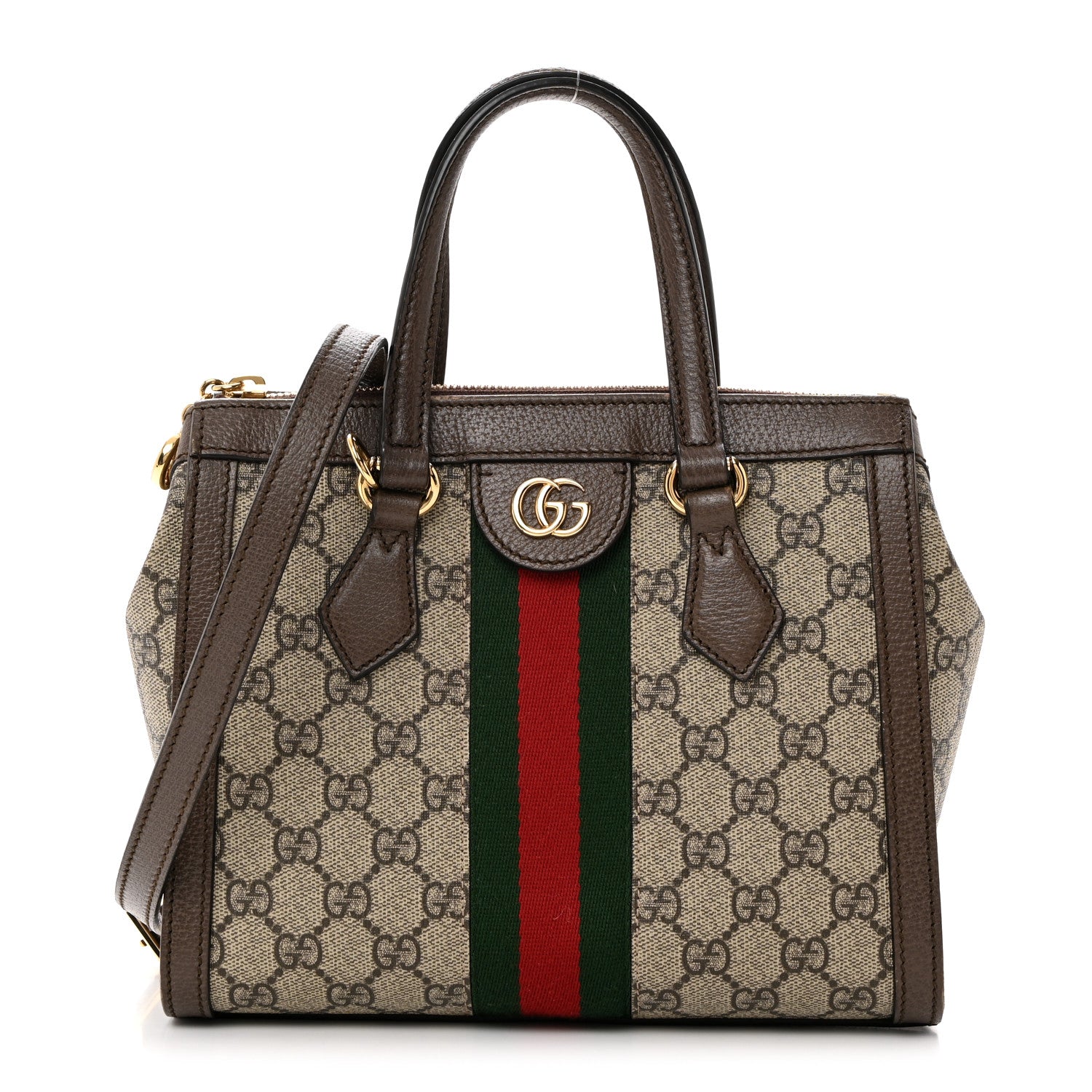 Gucci GG Supreme Monogram Small Ophidia Tote Bag Brown 1 of 11