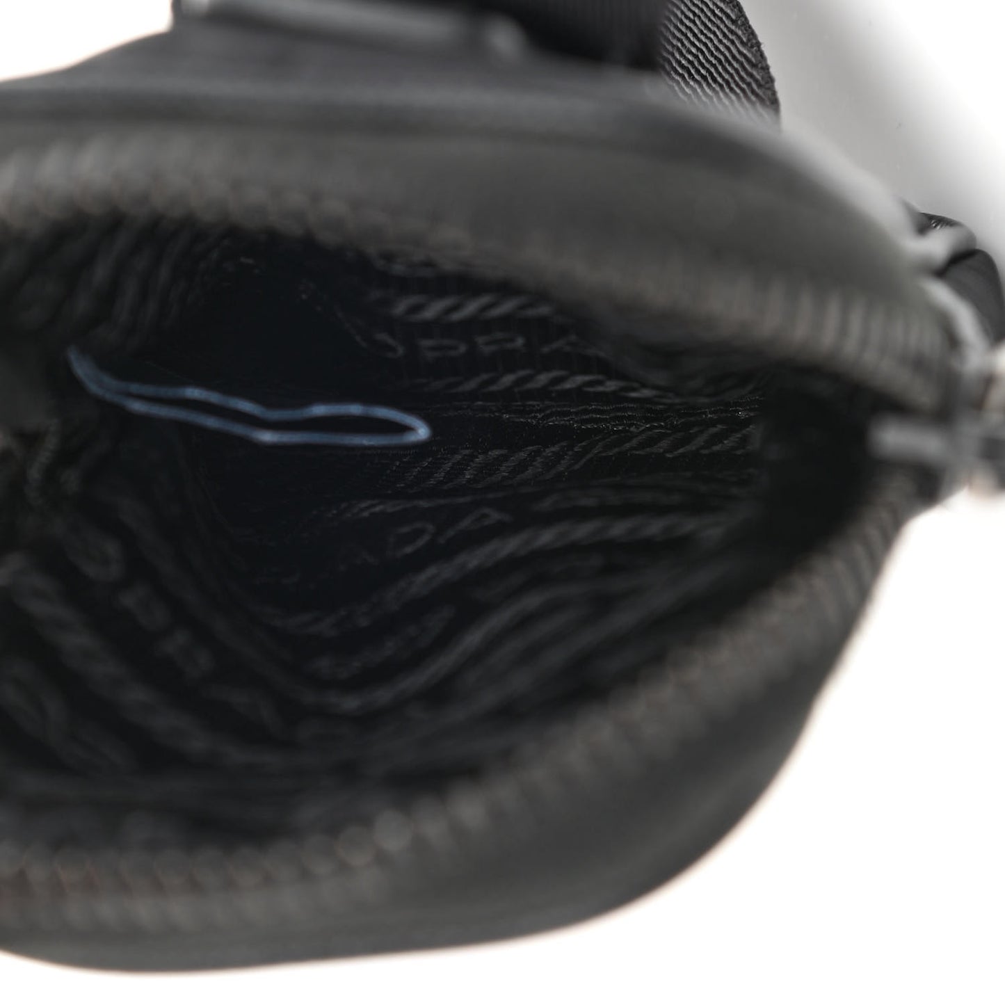 Re-Nylon Saffiano Pocket Zippered Shoulder Bag Black