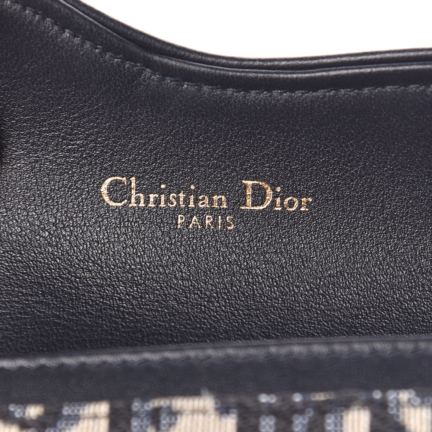 Christian Dior Oblique Saddle Card Holder Blue 6 of 8
