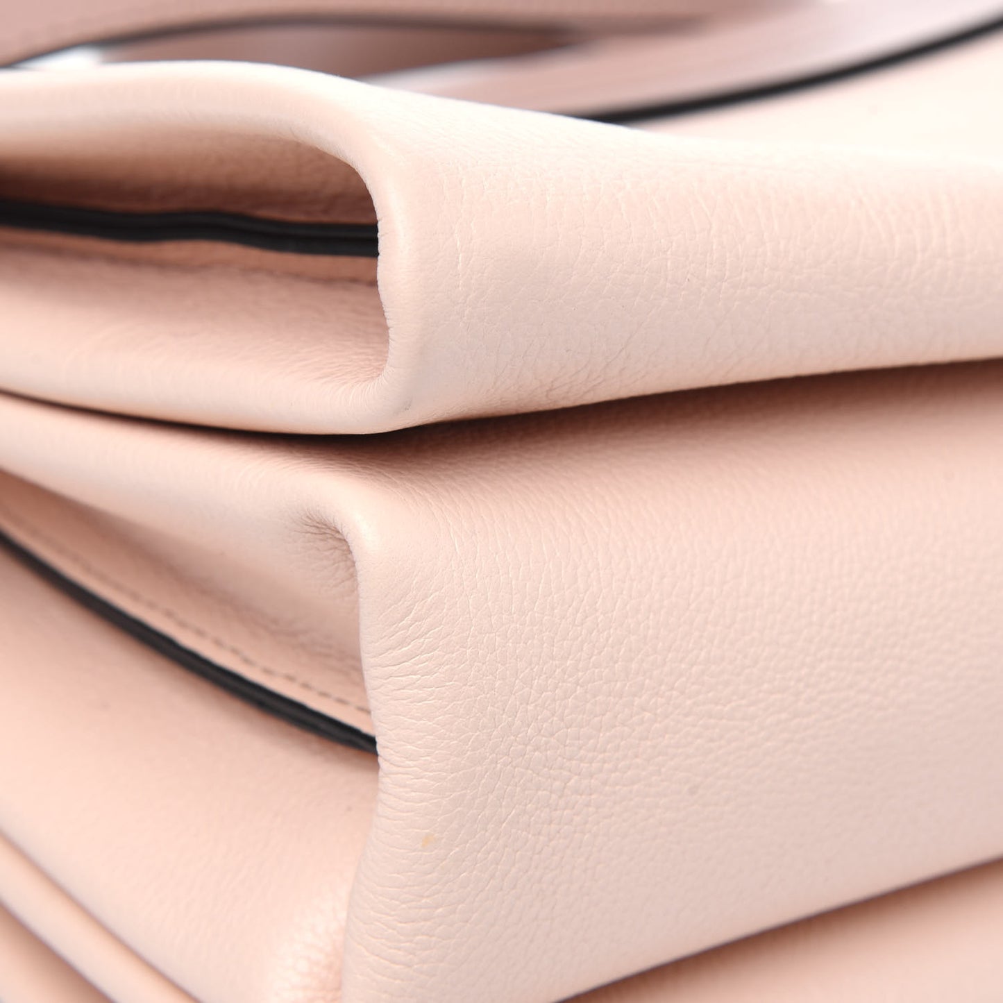 Smooth Calfskin Small VRing Crossbody Bag Rose Cannelle Light Ivory Cerise