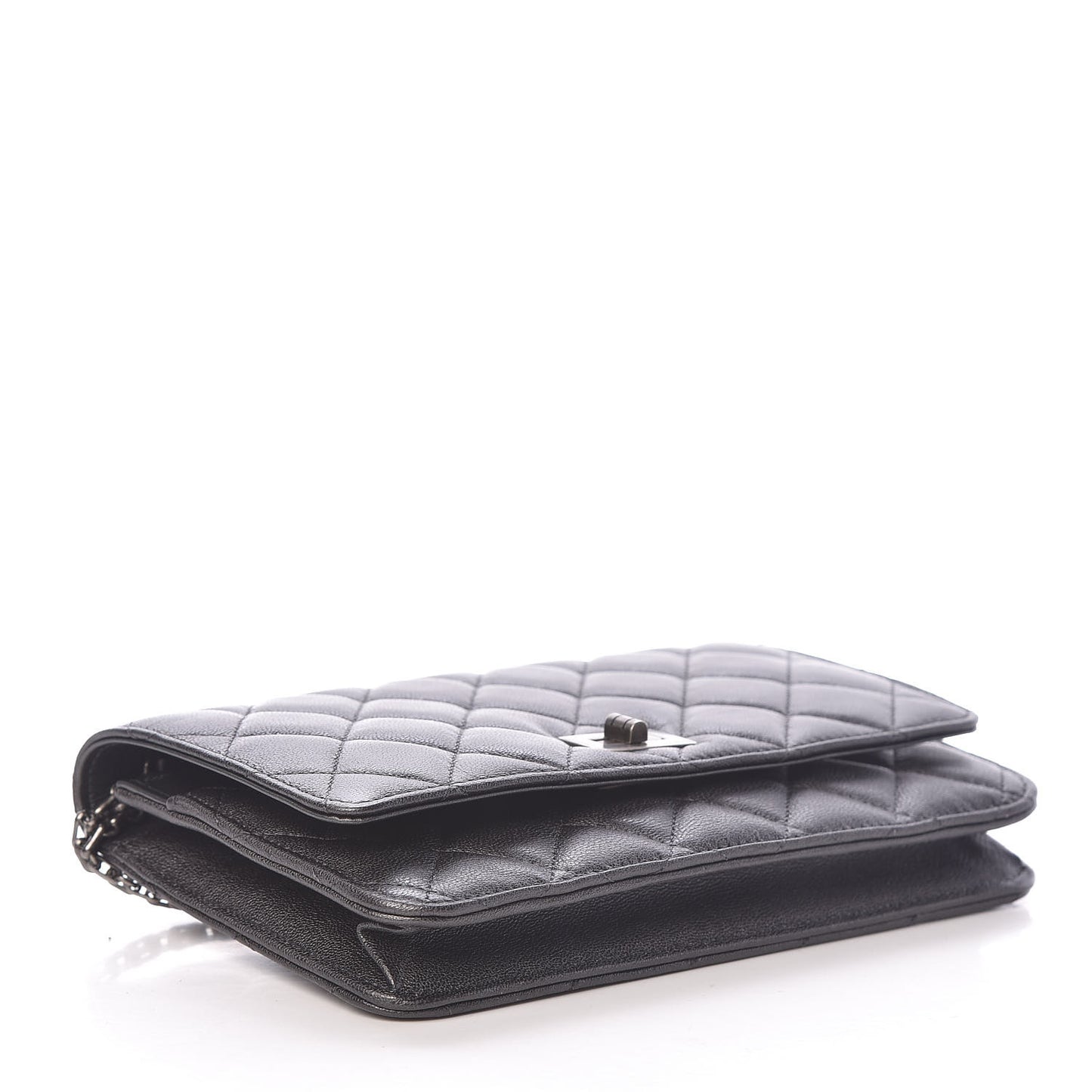 Calfskin Quilted Reissue Wallet On Chain WOC Grey