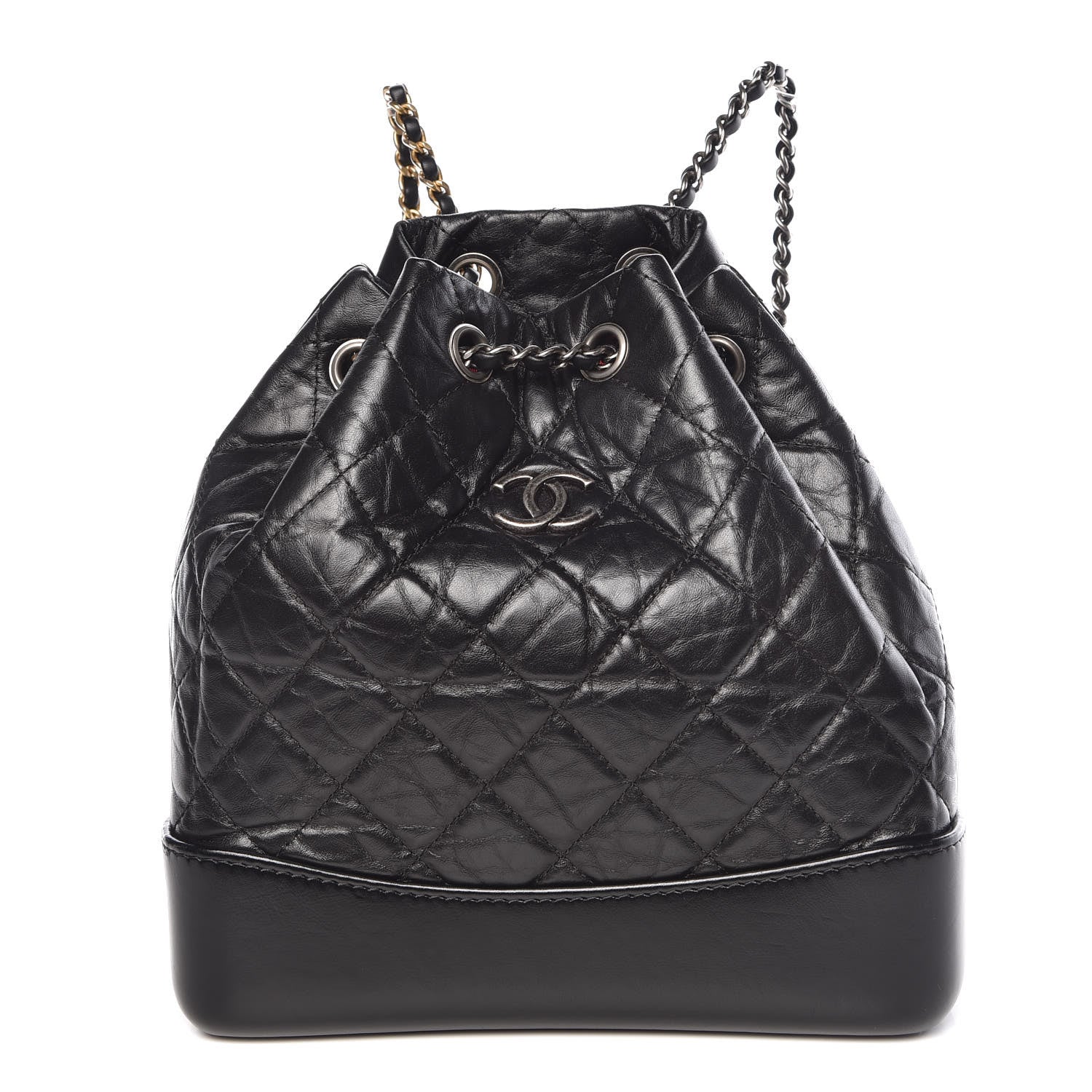 Chanel Aged Calfskin Quilted Small Gabrielle Backpack Black 1 of 10