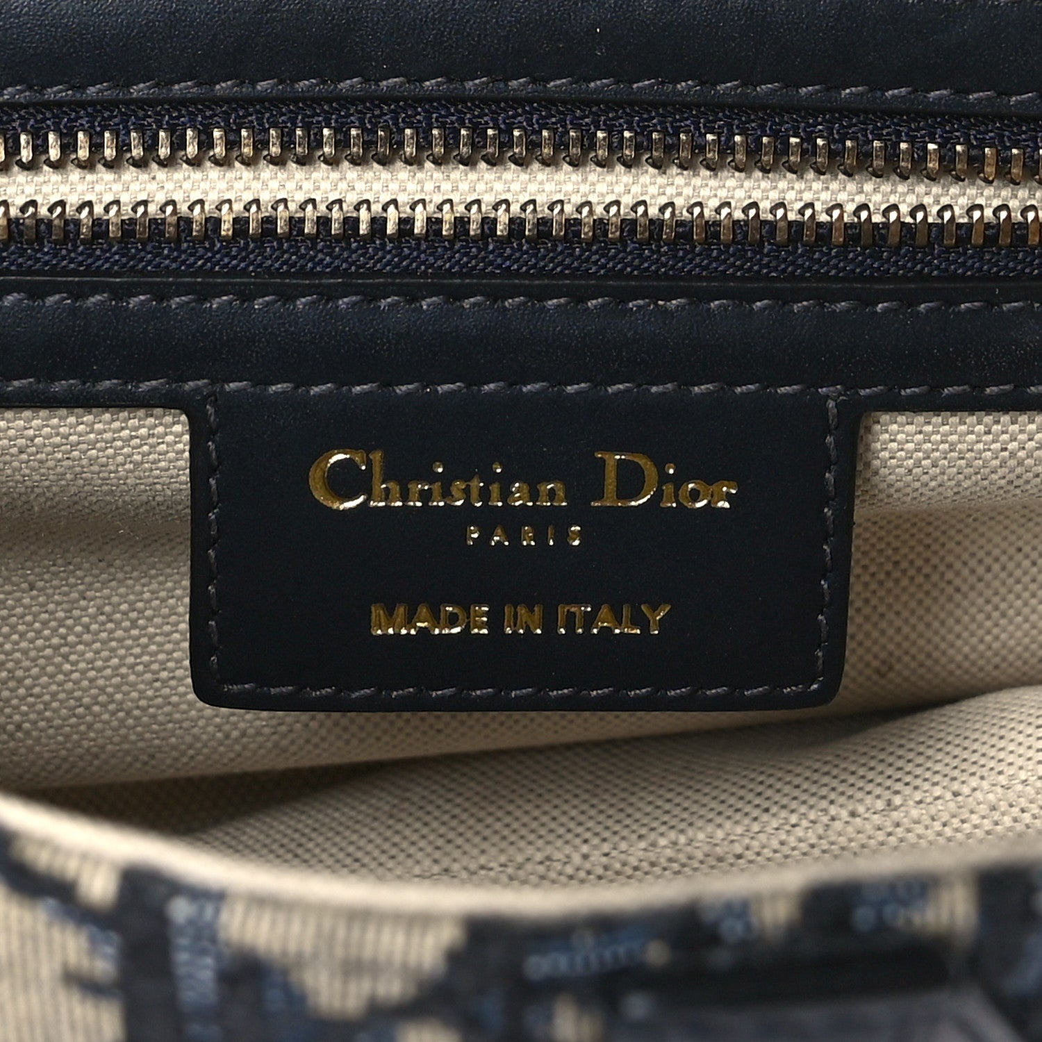 Christian Dior Oblique Saddle Bag With Strap Blue 6 of 8