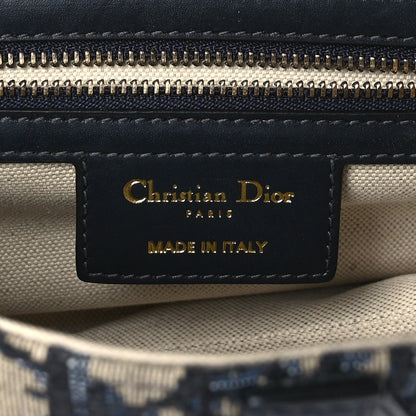 Christian Dior Oblique Saddle Bag With Strap Blue 6 of 8