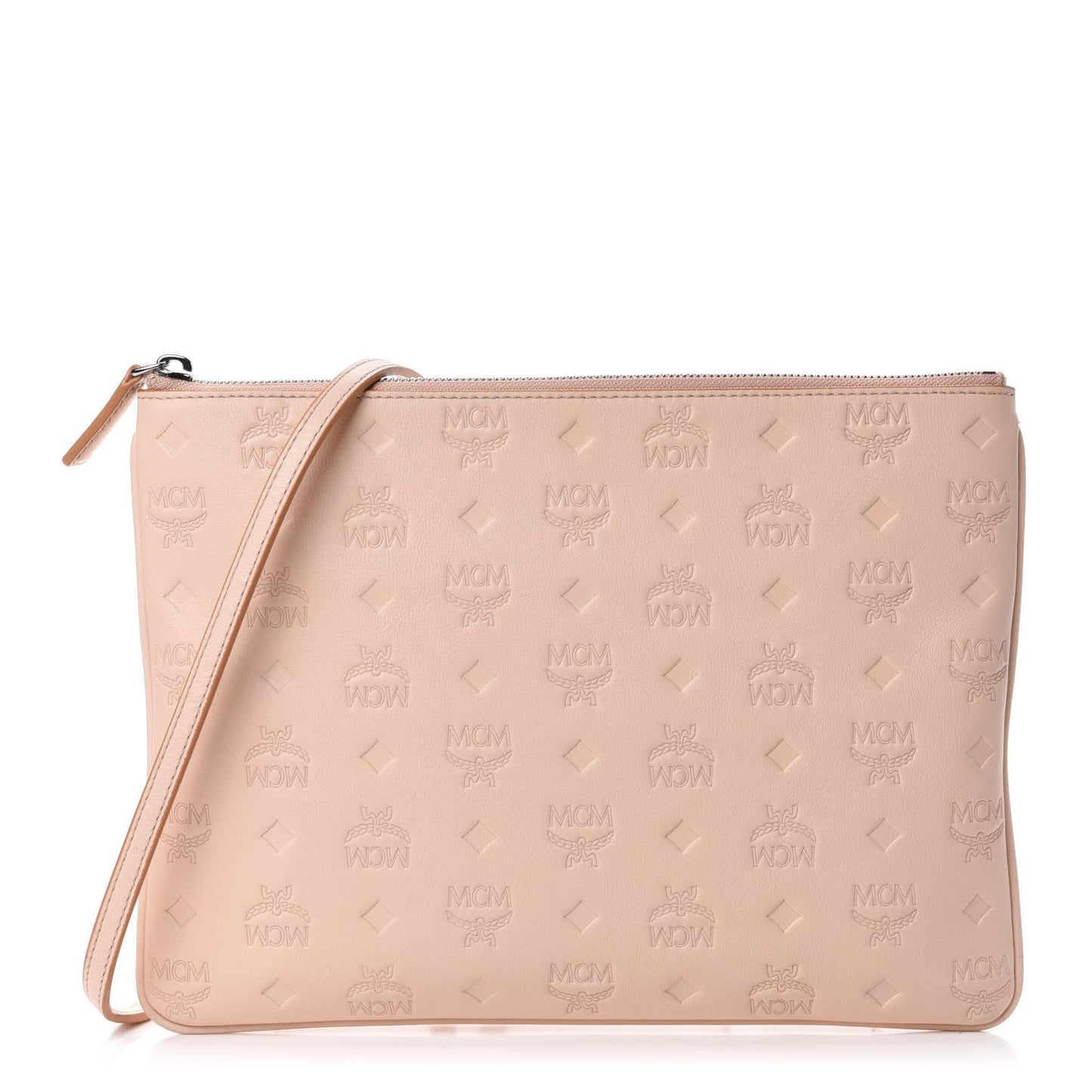 Calfskin Ottomar Monogram Crossbody Pouch Bisque