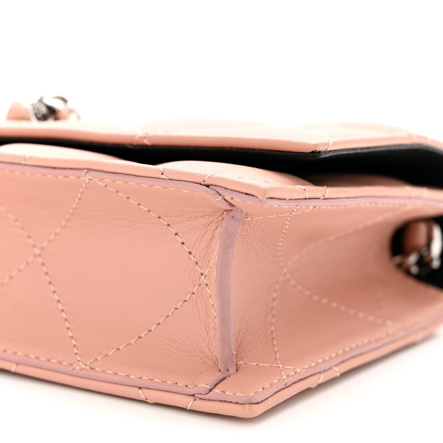 Alexander McQueen Calfskin Quilted Graffiti Skull Small Chain Crossbody Bag Rose Gold 9 of 10
