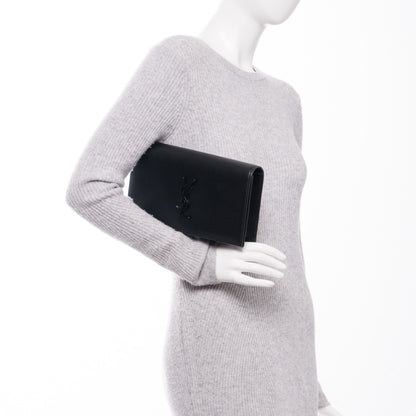 Saint Laurent Grain De Poudre Classic Monogram Clutch Nero Black 2 of 6