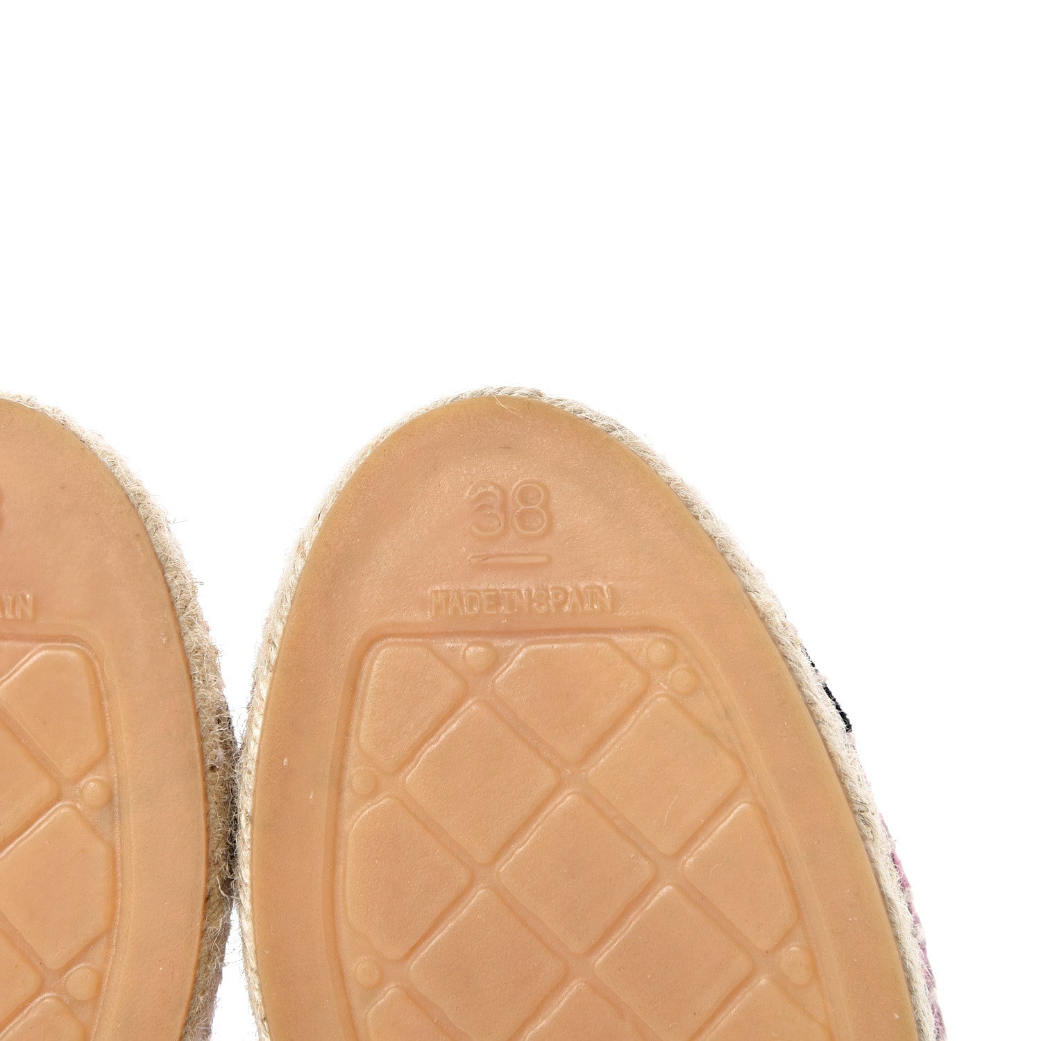 Chanel Linen CC Espadrilles 38 Pink Black 6 of 9