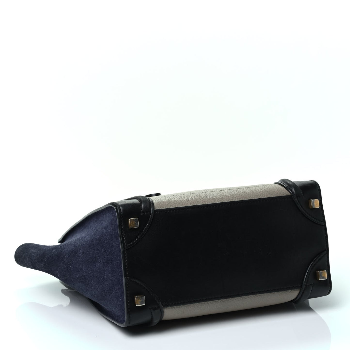 Elephant Calfskin Suede Micro Tri-Color Luggage Sand
