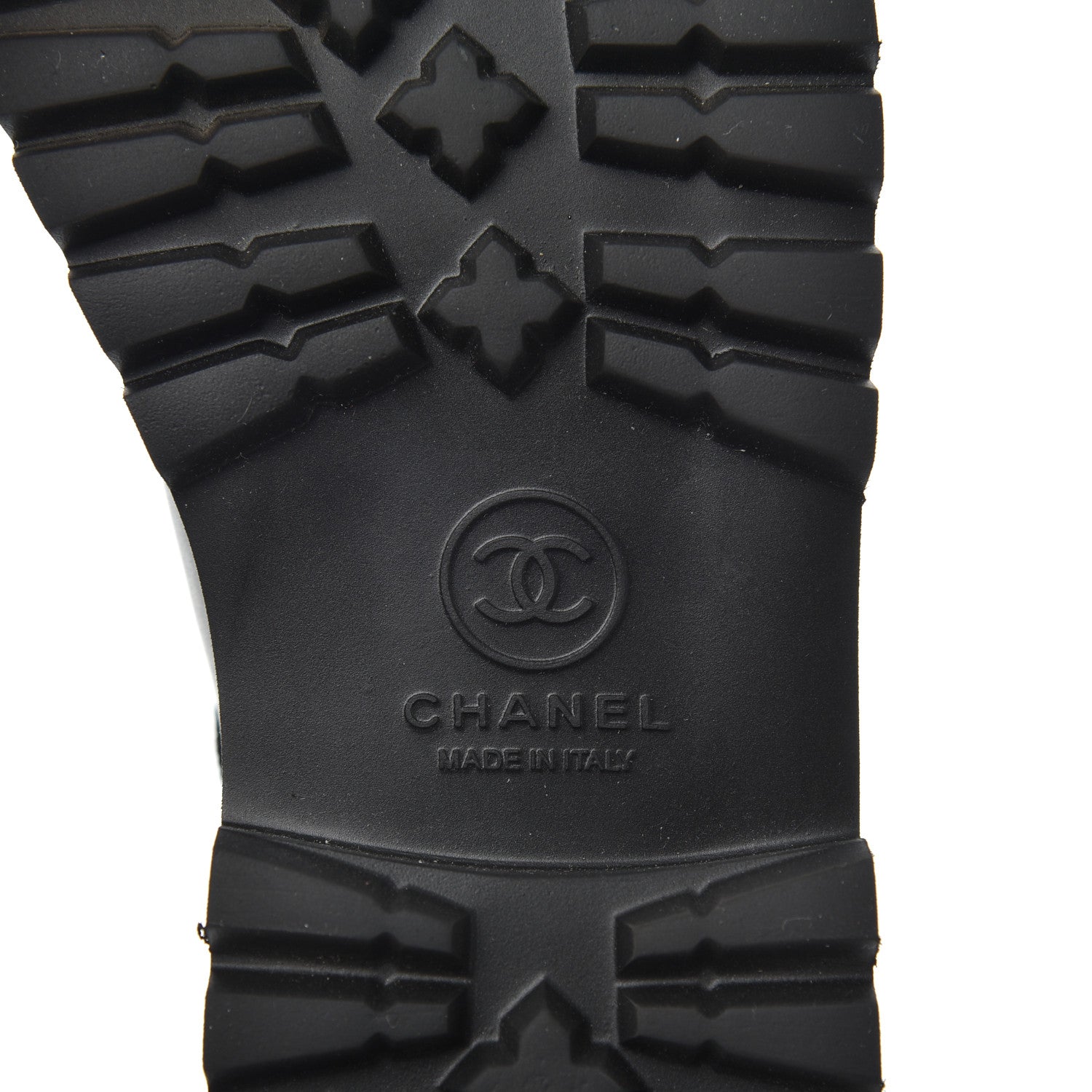 Chanel Calfskin Motorcycle Zipper Boots 37.5 Black Burgundy 5 of 6