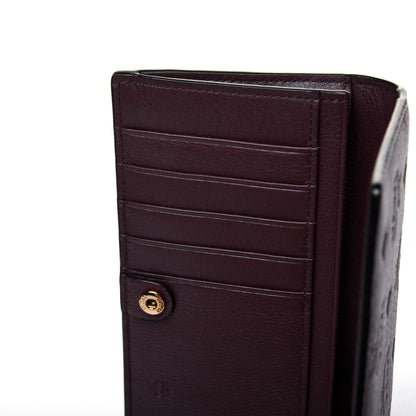 MCM Calfskin Signature Monogram Klara Two Fold Wallet Rustic Brown 8 of 13