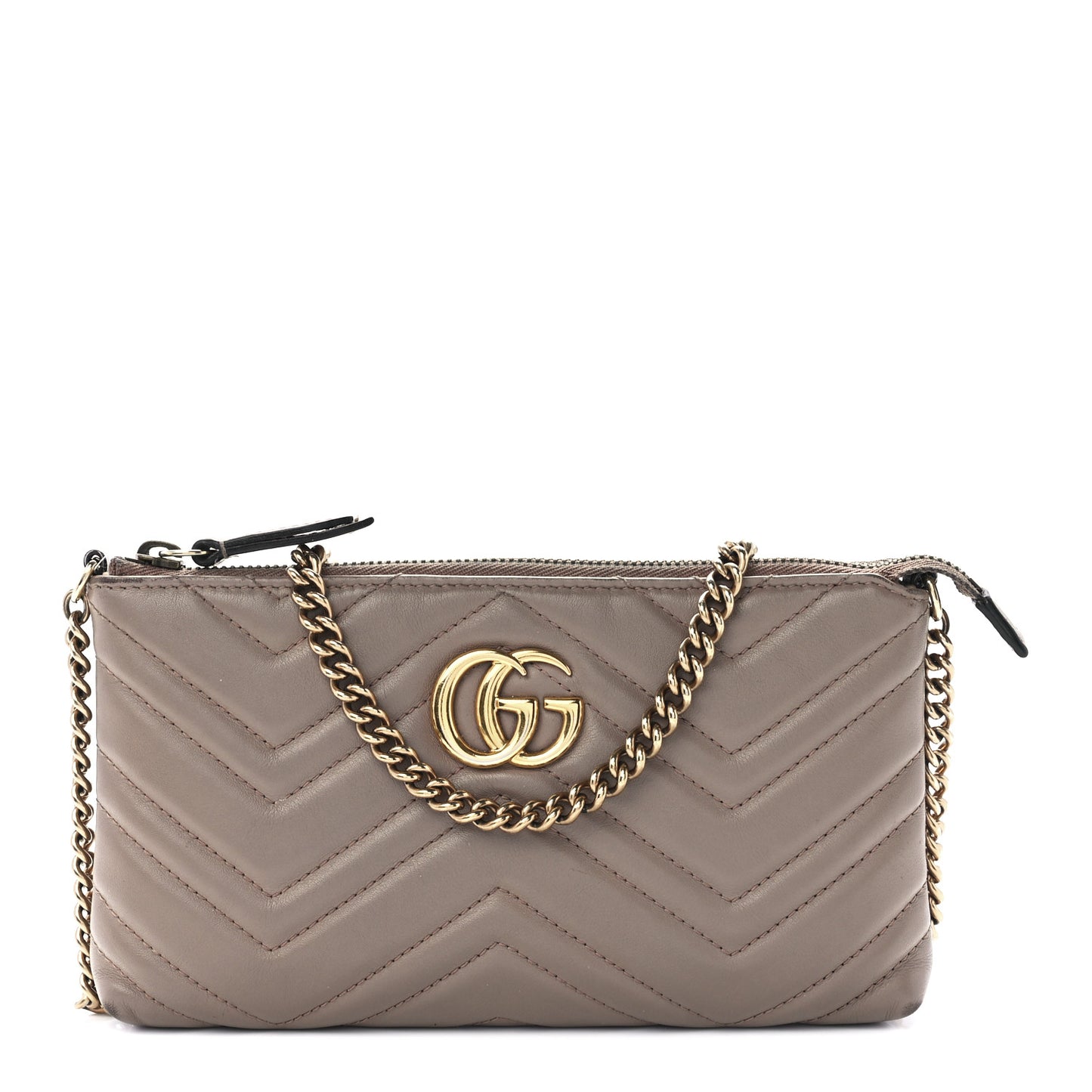 Calfskin Matelasse Mini GG Marmont Chain Bag Porcelain Rose