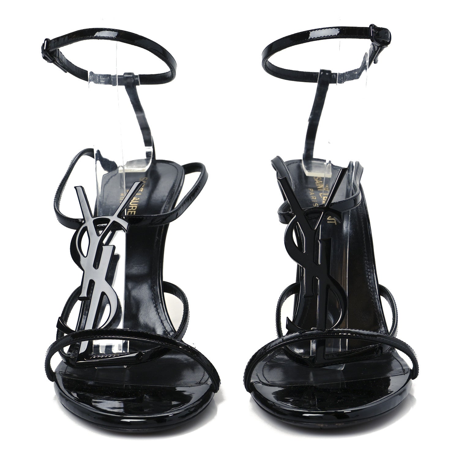 Saint Laurent Patent Cassandra 95 Sandals 41.5 Black 3 of 10