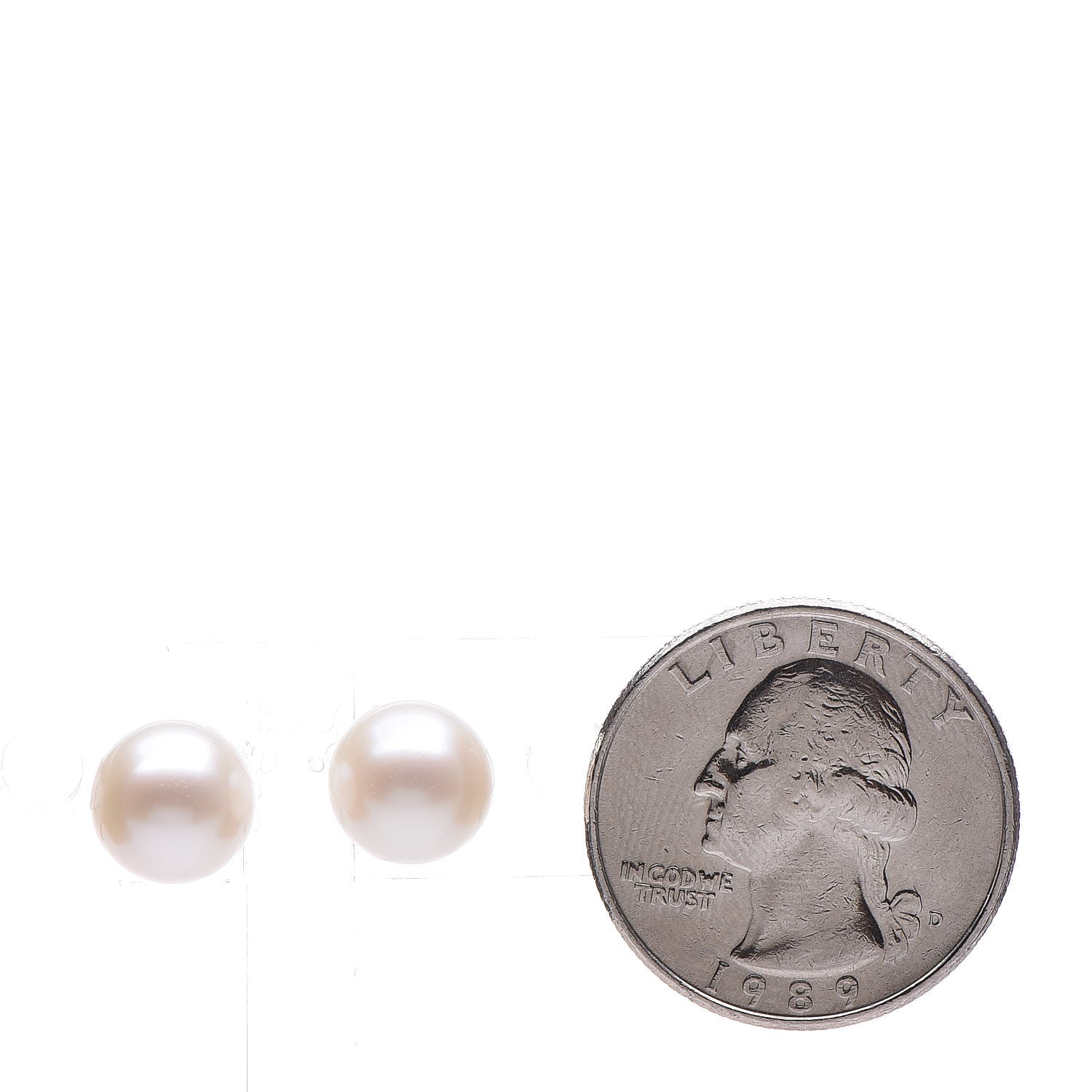 Tiffany Sterling Silver Freshwater Pearl 8-9mm Ziegfeld Earrings 2 of 5