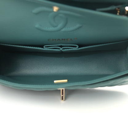 Chanel Lambskin Quilted Small Double Flap Green 4 of 6