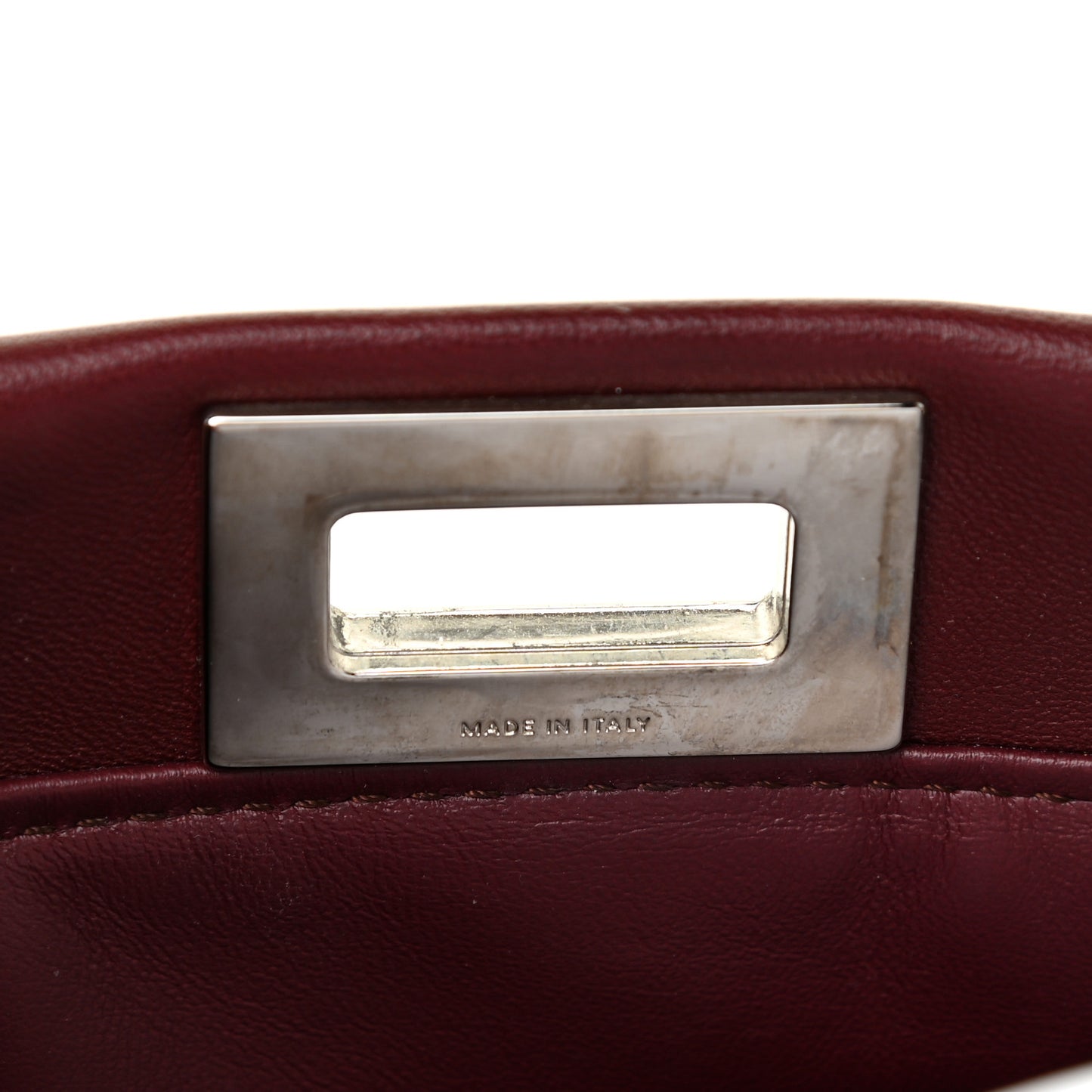 Nappa Mini Peekaboo Iconic Satchel Bordeaux