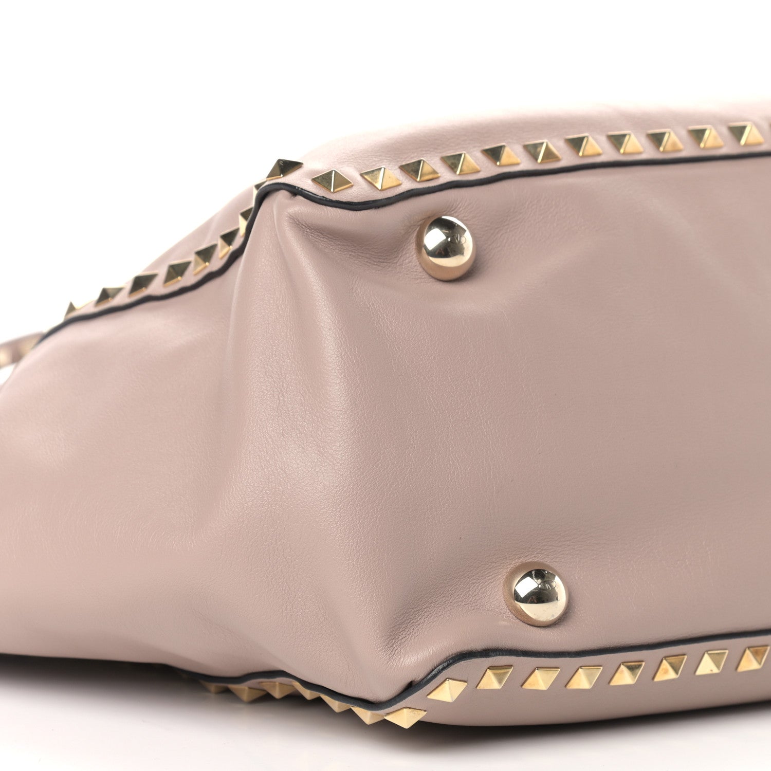 Valentino Garavani Vitello Medium Rockstud Tote Poudre 8 of 11
