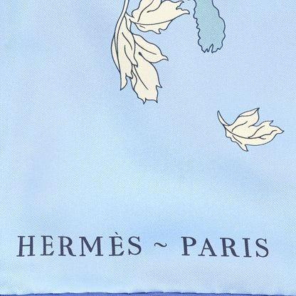 Hermes Silk Robe Legere Scarf 140  Bleu Vert Rose 2 of 3