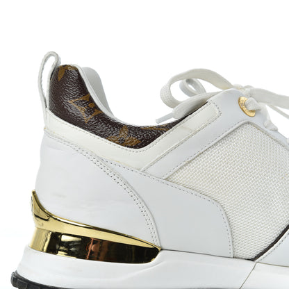 Louis Vuitton Suede Monogram Run Away Sneakers 37 White 5 of 18