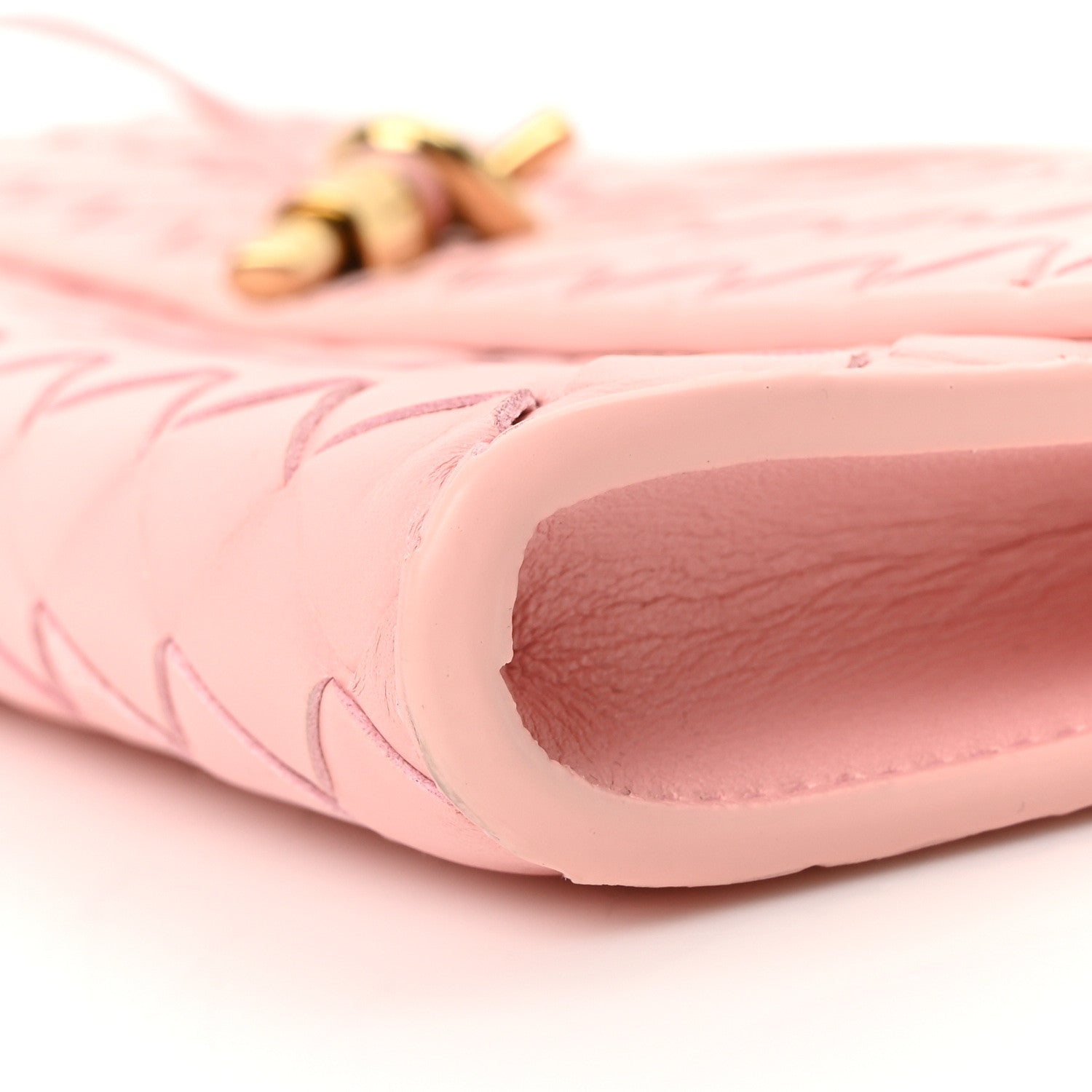 Bottega Veneta Nappa Intrecciato Long Andiamo Top Handle Clutch Rose 9 of 9