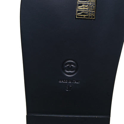 Chanel Denim Quilted Dad Sandals 37 Blue 6 of 10