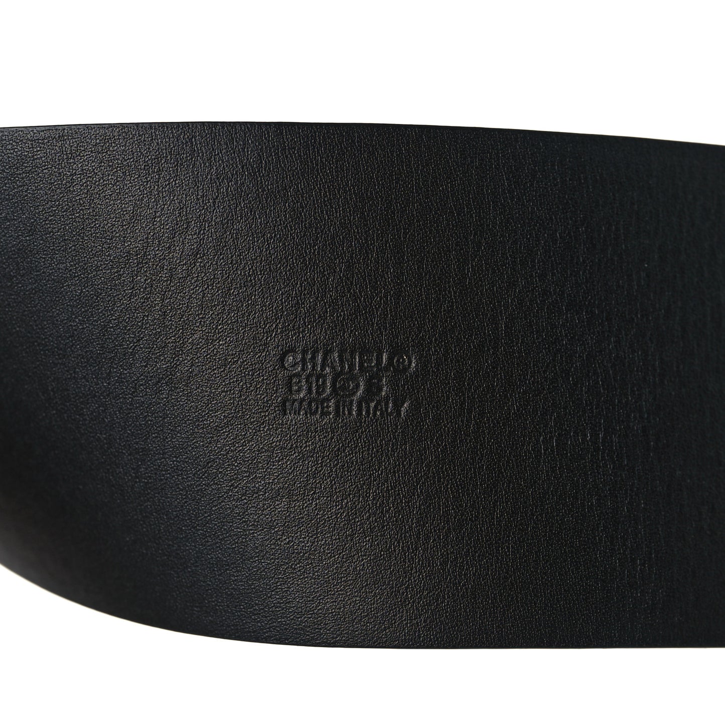 Suede Pearl Logo Chain Belt 80 32 Black