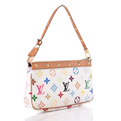 Louis Vuitton Monogram Multicolor Pochette Accessories White 3 of 11