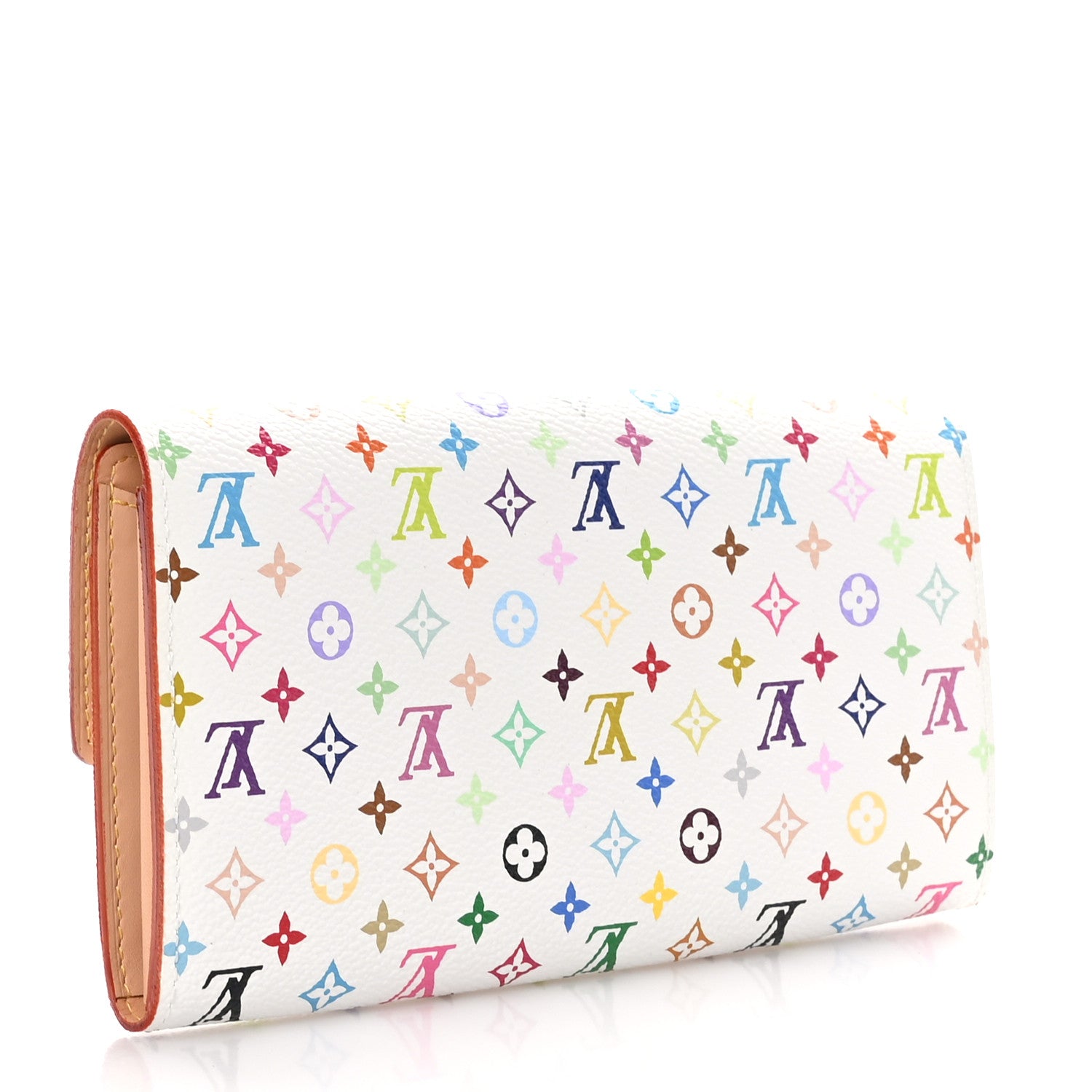 Louis Vuitton Monogram Multicolor Sarah Wallet White 3 of 7