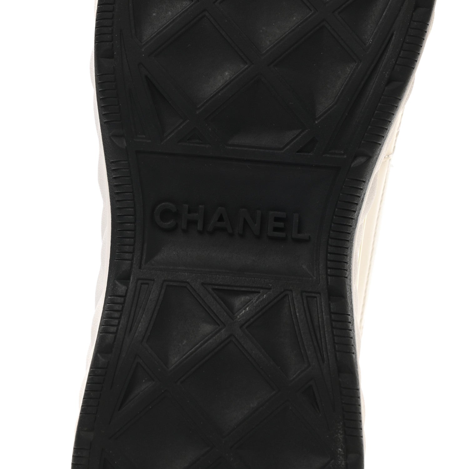 Chanel Velvet Calfskin Mixed Fibers CC Sneakers 36.5 Ivory Black 6 of 11