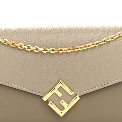 Fendi Vitello King Cruise FF Diamonds Continental Envelope Wallet On Chain Gianduia 8 of 11