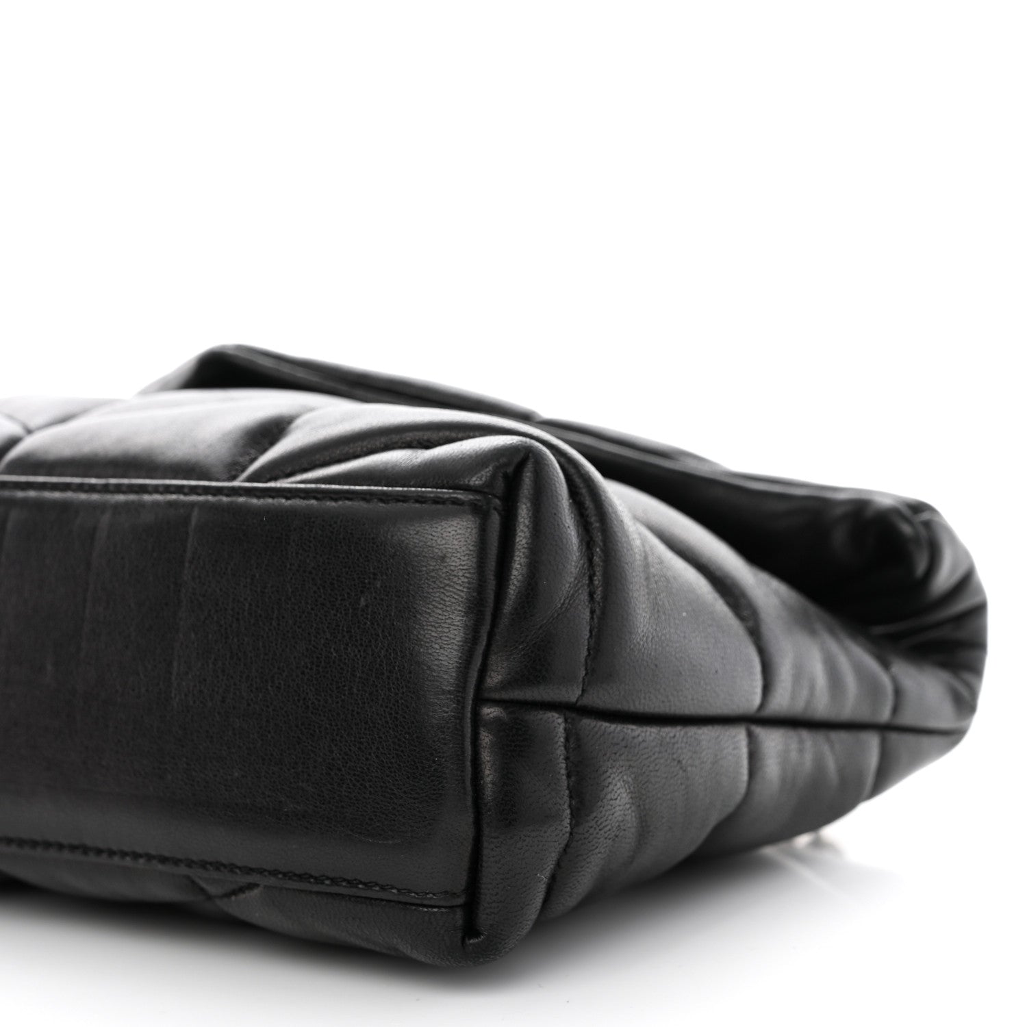 Saint Laurent Lambskin Quilted Toy Loulou Puffer Monogram Chain Satchel Black 11 of 11