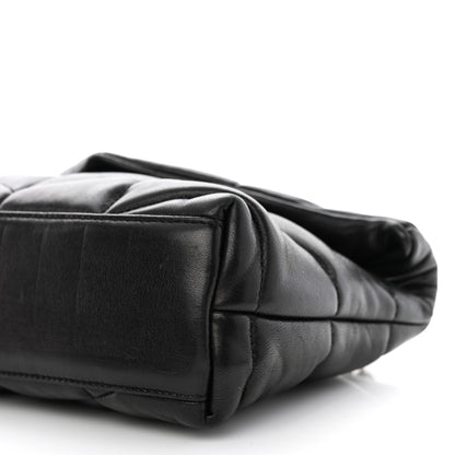 Saint Laurent Lambskin Quilted Toy Loulou Puffer Monogram Chain Satchel Black 11 of 11