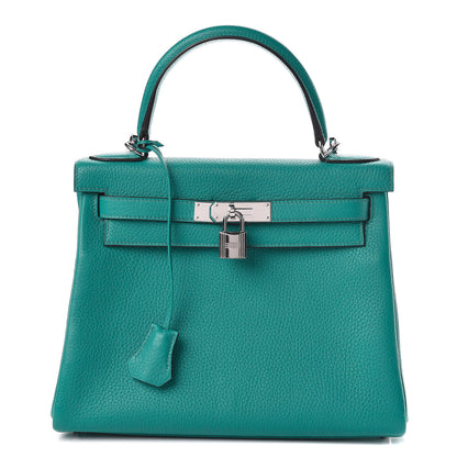 Hermes Taurillon Clemence Kelly Retourne 28 Bleu Paon 1 of 12
