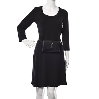 Saint Laurent Smooth Calfskin Monogram Kate Belt Bag Black 2 of 9