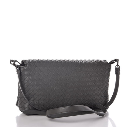 Bottega Veneta Nappa Intrecciato Dahlia Clutch Crossbody Light Grey 3 of 13