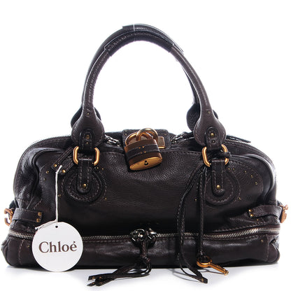 Chloe Leather Paddington Double Zipped Bowler Brown 1 of 7