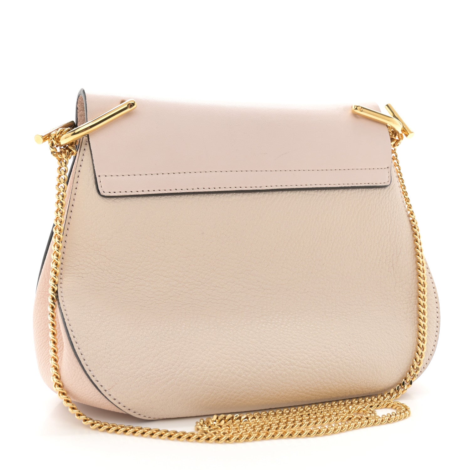 Chloe Grained Lambskin Medium Drew Shoulder Bag Cement Pink 3 of 13