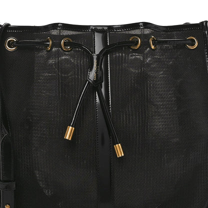 Saint Laurent Mesh Patent Calfskin Daryl Shoulder Bag Black 8 of 10