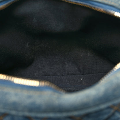 Saint Laurent Denim Matelasse Quilted Summer Embroidered Classic Monogram Camera Bag Blue 11 of 11