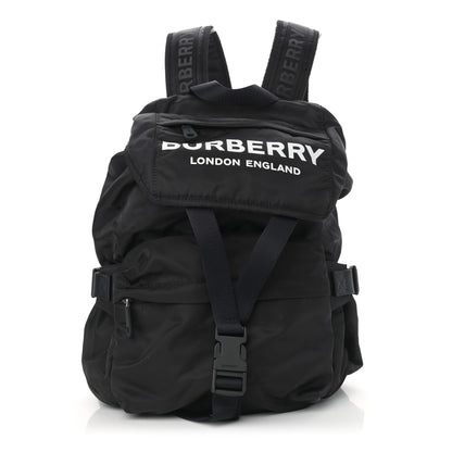 Burberry Nylon Logo Print Small Wilfin Backpack Black 1 of 10