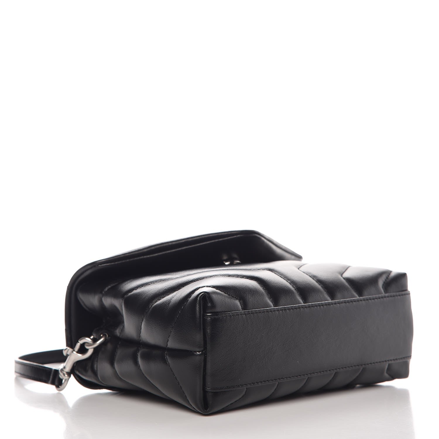 Saint Laurent Calfskin Y Quilted Monogram Toy Loulou Crossbody Bag Black 4 of 7