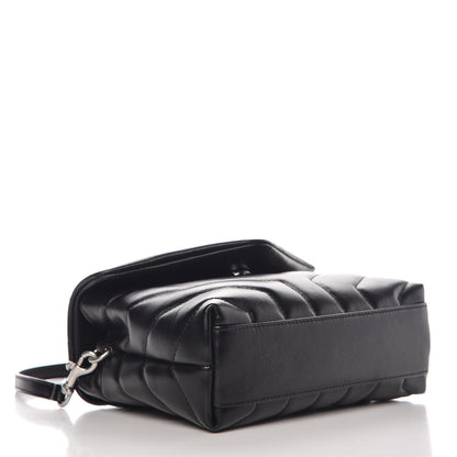 Saint Laurent Calfskin Y Quilted Monogram Toy Loulou Crossbody Bag Black 4 of 7