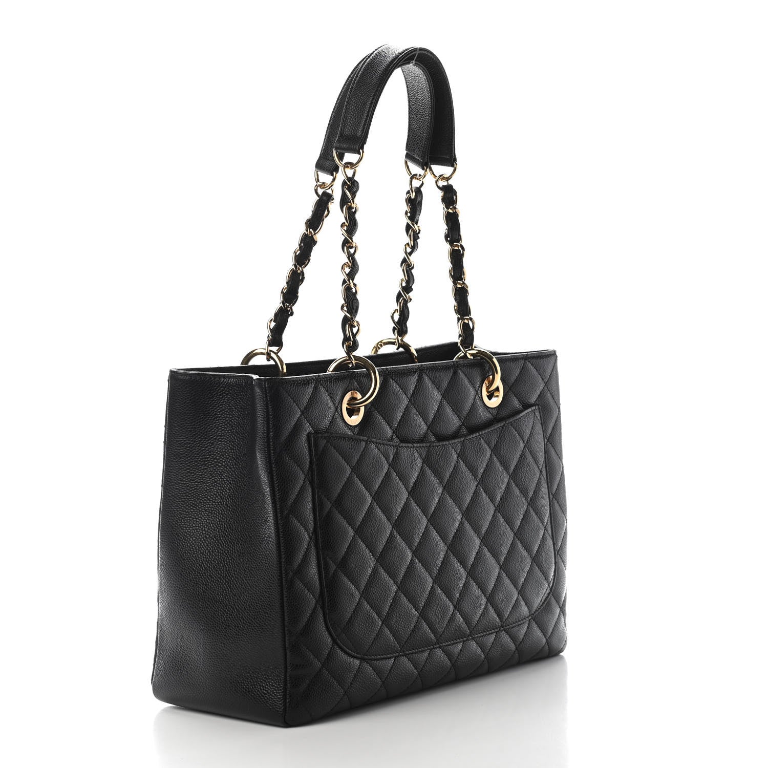Chanel Caviar Quilted Grand Shopping Tote GST Black 3 of 9