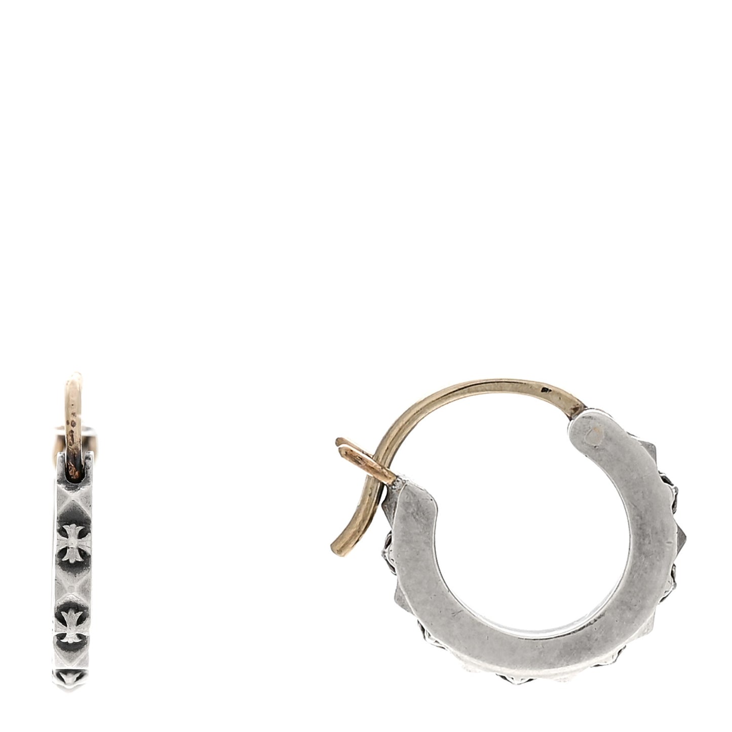 Sterling Silver Cross Small Hoop Earrings